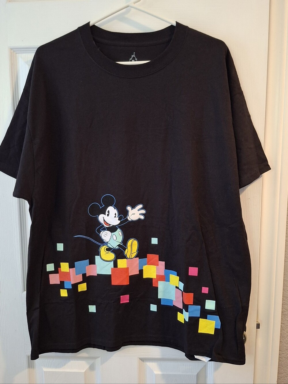 NWT Disneyland Mickey Mouse T-shirt  retro color block graphic 90s Style XL